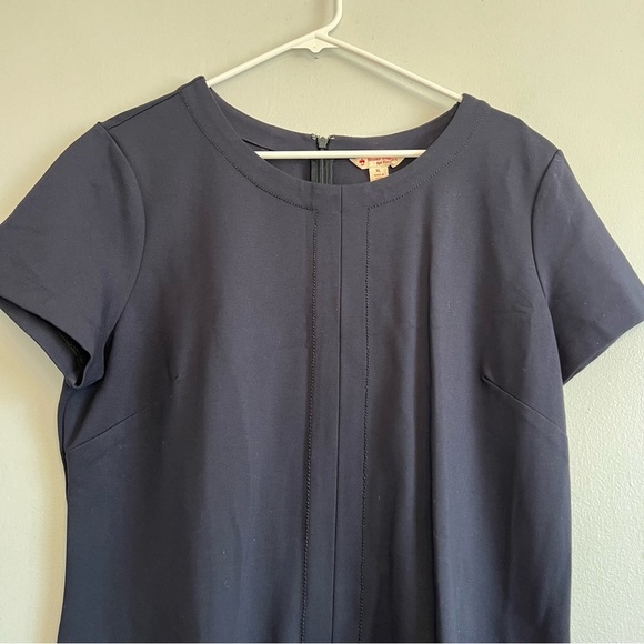 Brooks Brothers Cap Sleeve Midi Dress Sz xL Navy Blue Office Casual Travel - Picture 4 of 10
